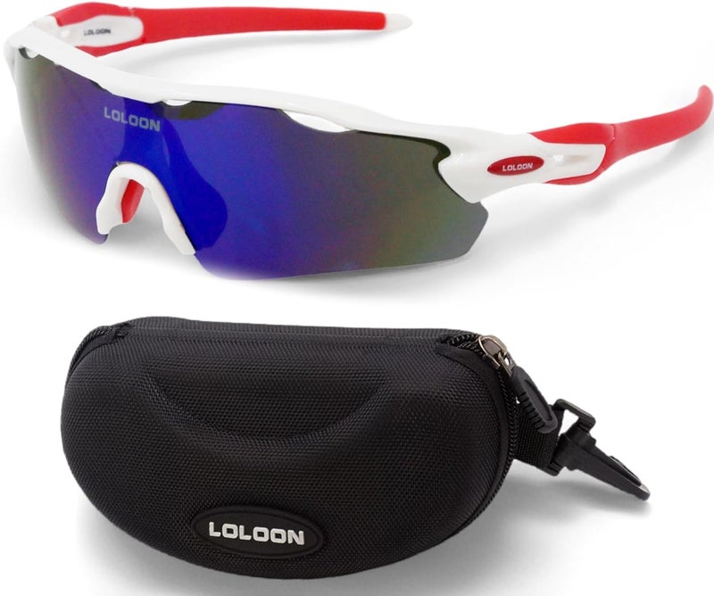 LOLOON Store Cycling Sunglasses for Men Women Youth, Wrap Around Sports Sunglasses for Running Climbing Bike Baseball Softball Golf - Image 1